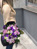 Pop of purple Valentine's Day flower bouquet same day next day delivery Hong Kong