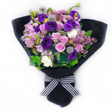 Pop of purple Valentine's Day flower bouquet same day next day delivery Hong Kong