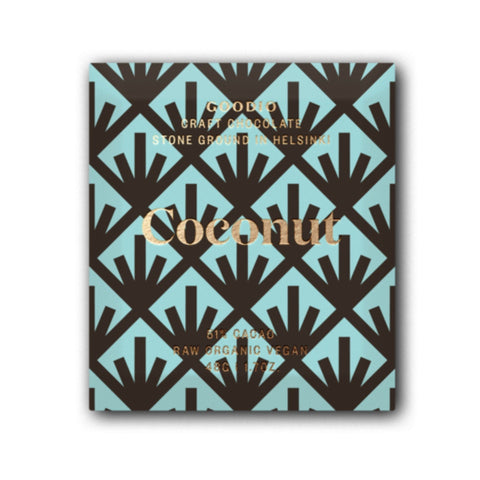 "Goodio 53% coconut flavoured dark chocolate ¦BYDEAU"